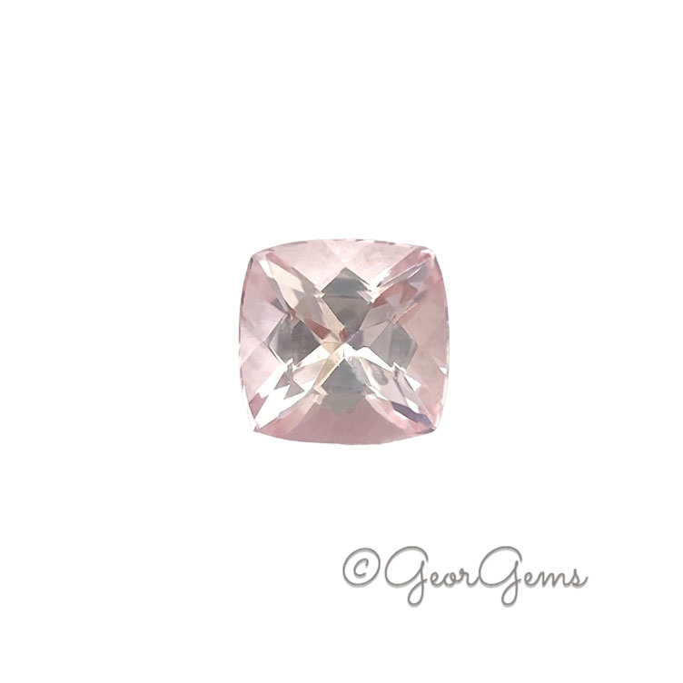 Morganite-21291 5.0ct Morganite - Square Cushion