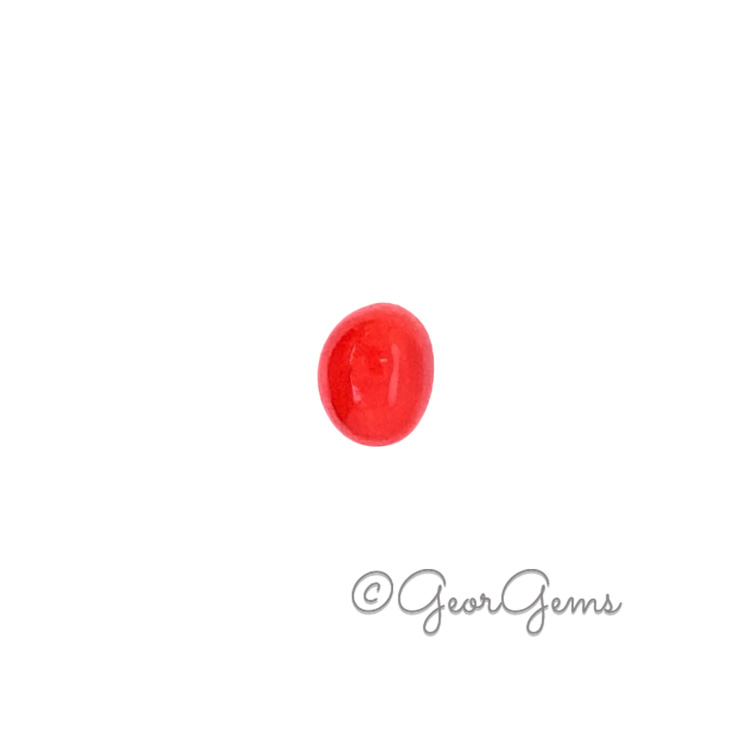 Coral-21821 1.01ct Coral - Oval Cabochon - Image 1