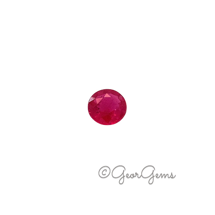 Ruby-22139 0.22ct Ruby - Round - Image 1