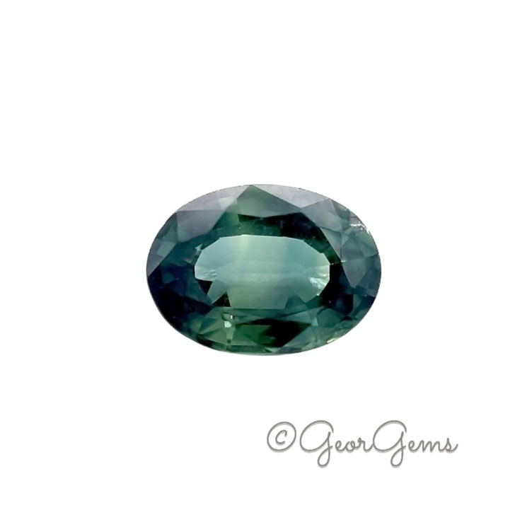 Teal-Sapphire-22180 1.20ct Teal Sapphire - Oval - Image 1