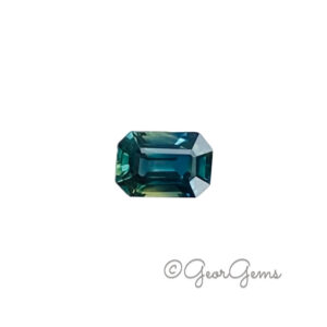 0.63ct Teal Sapphire - Emerald Cut