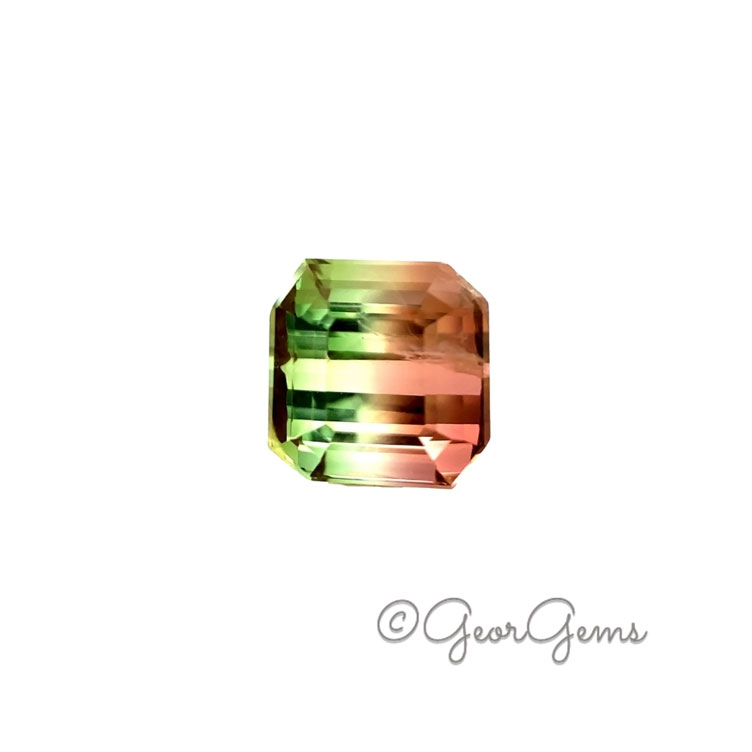 Tourmaline-22492 4.22ct Watermelon Tourmaline - Octagon - Image 1