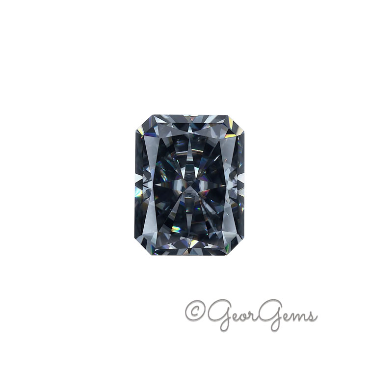 grey-moissanite-9x7mm-22546 Grey Moissanite - Radiant (9x7mm) - Image 1