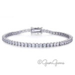 Round Brilliant Cut Moissanite Tennis Bracelet 3mm |Tcw 6cts