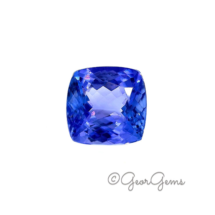 Tanzanite-23045 4.42ct Tanzanite - Cushion - Image 1