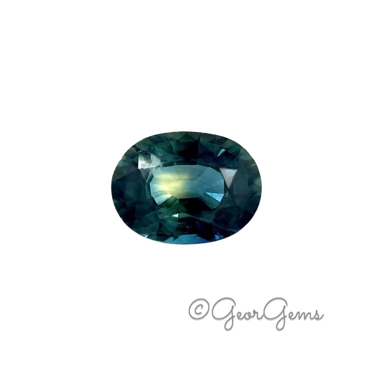 Sapphire-23187 1.73ct Teal Sapphire - Oval - Image 1