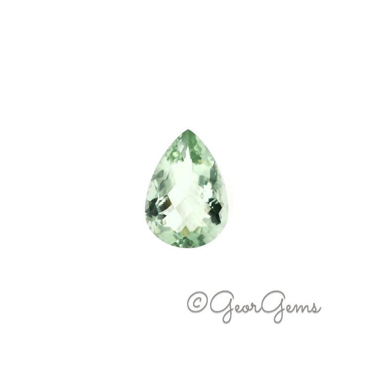 Prasiolite-Pear-Shape-large-size Prasiolite - Pear Shape