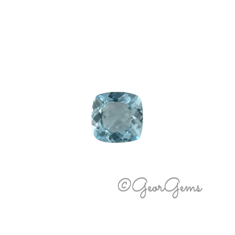Aquamarine-24224 1.26ct Aquamarine - Cushion