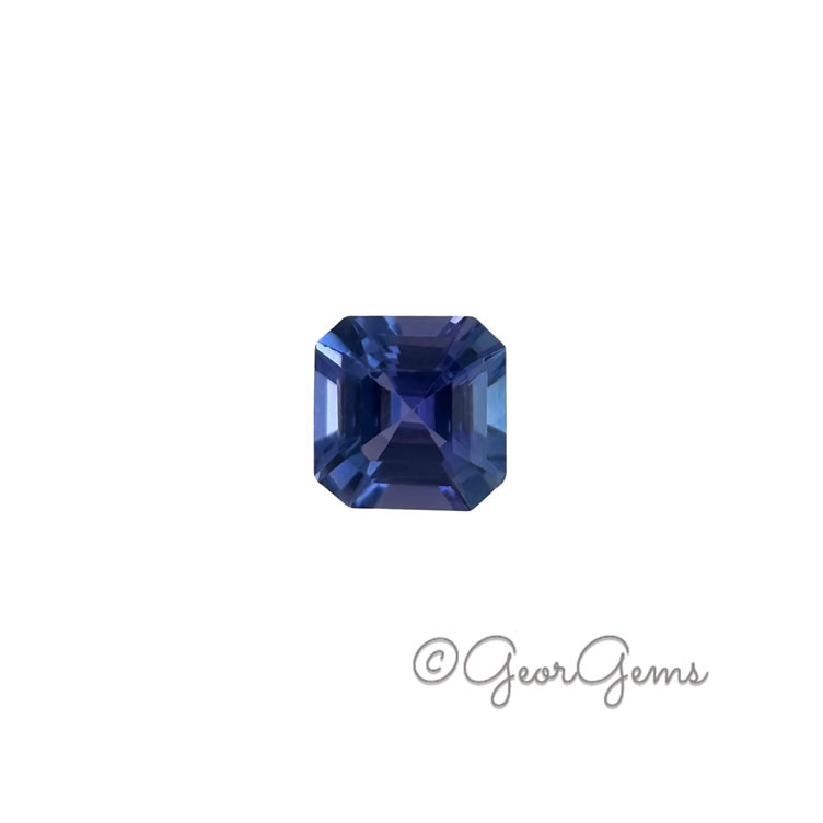 Tanzanite-24240 2.45ct Tanzanite - Square Emerald Cut