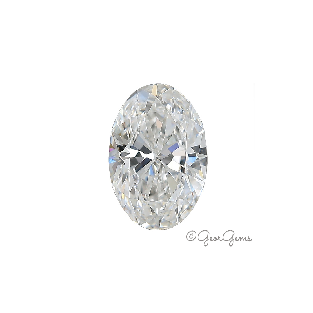 OVAL CUT DIAMOND GEORGEMS 0.80ct GIA Certified Colour L Oval Brilliant Diamond