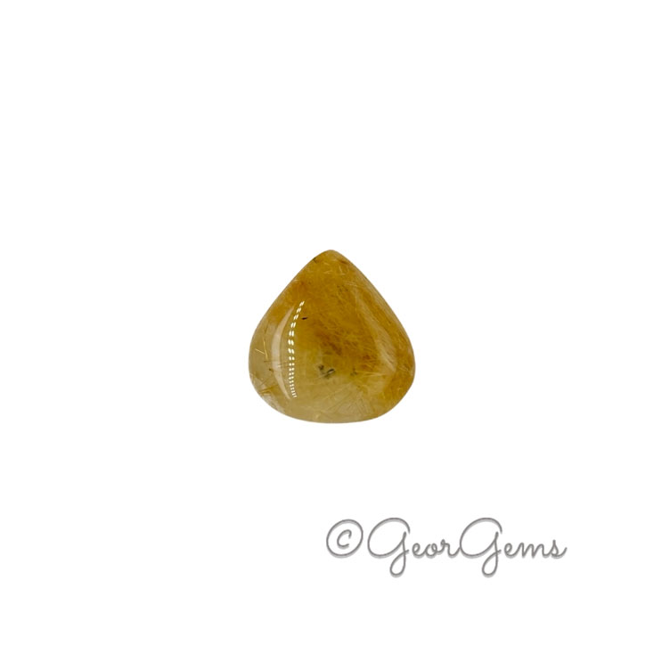 24692 4.35ct Rutile Quartz - Pear Cabochon