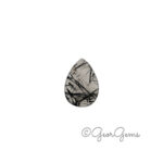5.60ct Tourmalinated Quartz - Pear Shape Cabochon