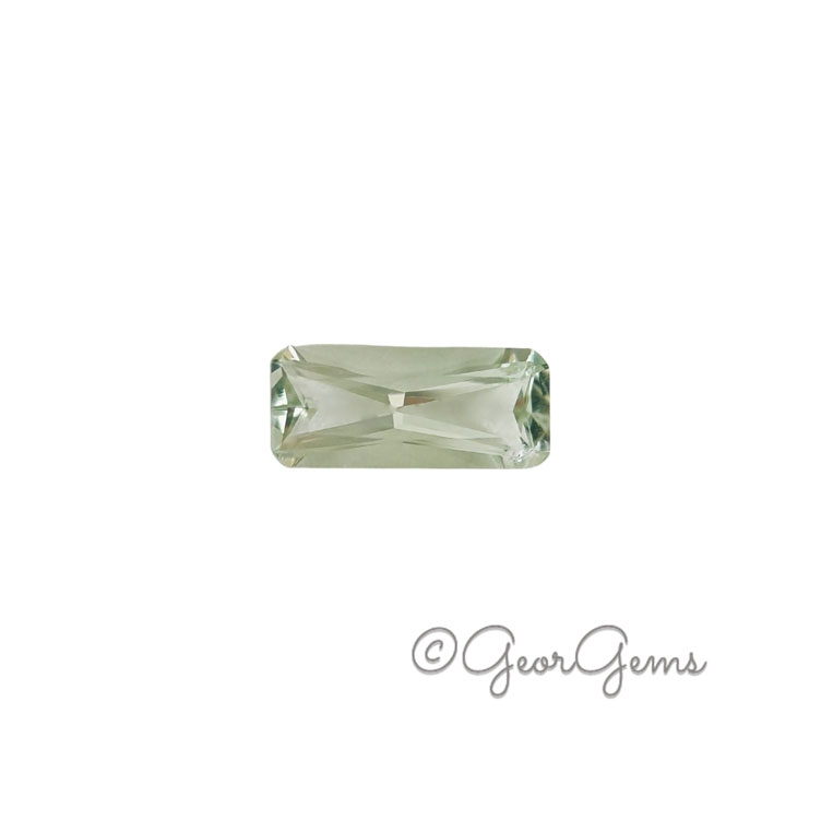 24887 2.89ct Prasiolite - Rectangular Scissor Cut