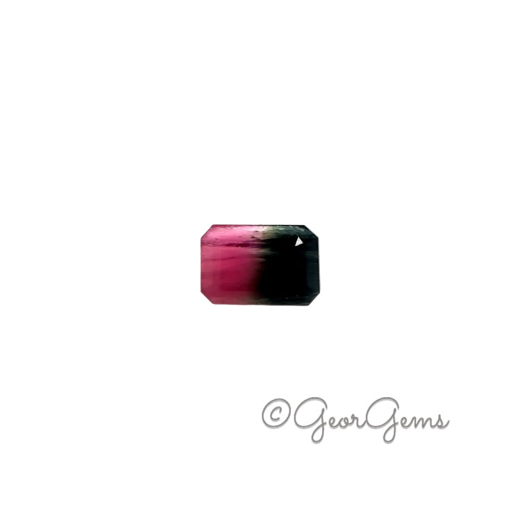 25149 0.74ct Bi Colour Tourmaline - Octagon Cut