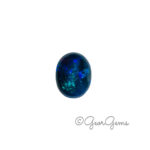 5.85ct Dark Blue Opal - Oval Cabochon