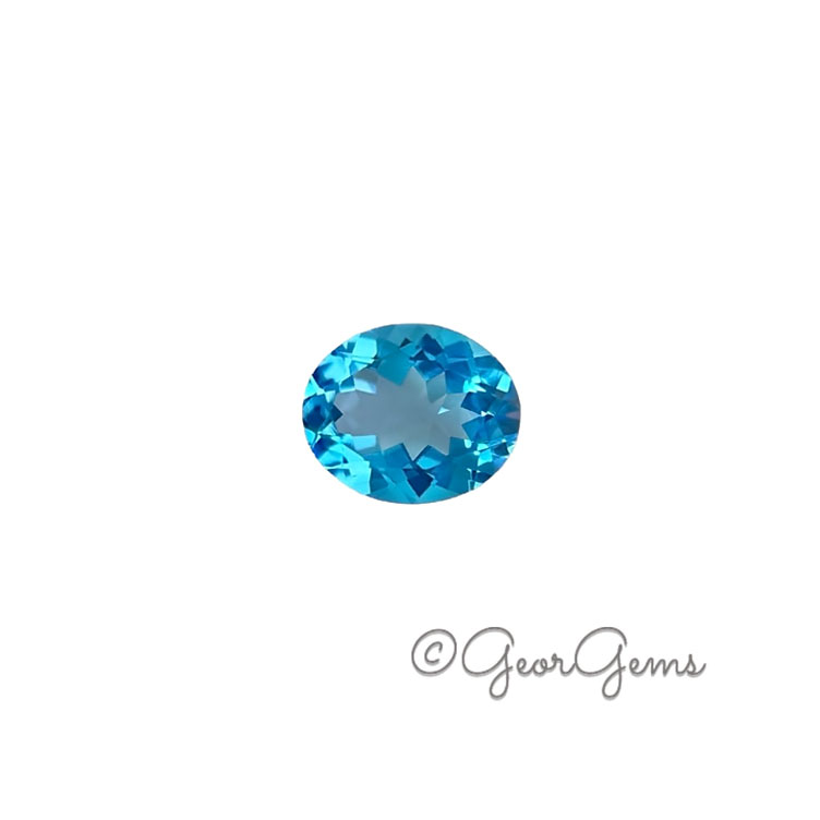 25185 3.92ct Swiss Blue Topaz - Oval