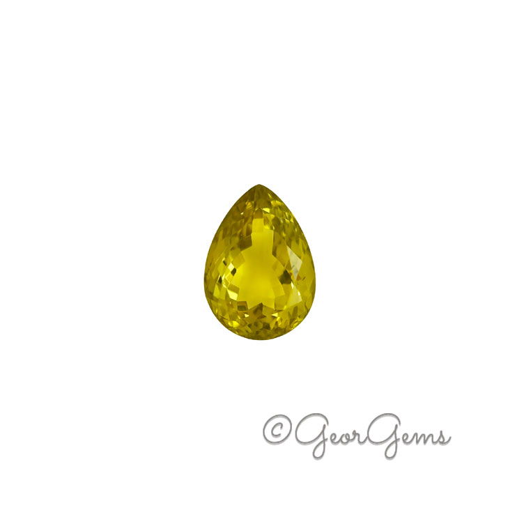 25472 13.90ct Lemon Quartz - Pear Shape