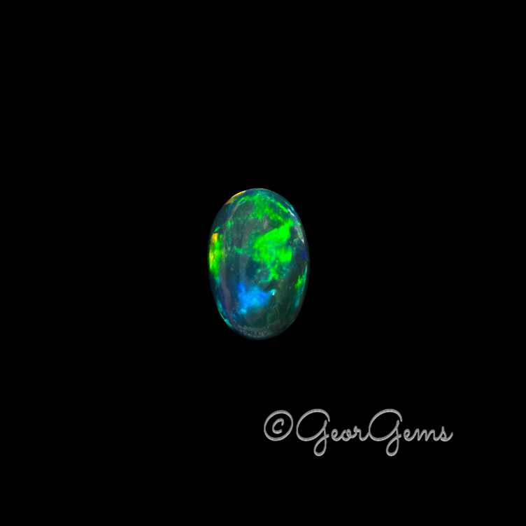 25617 2.91ct Black Opal - Oval Cabochon