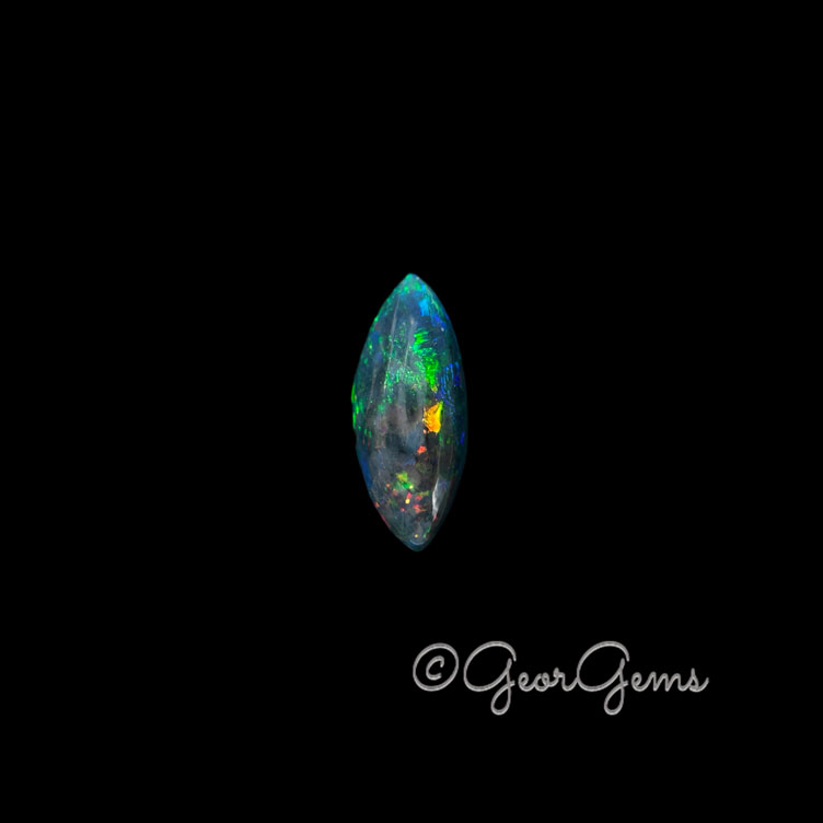 25624 3.24ct Black Opal - Marquise Cabochon
