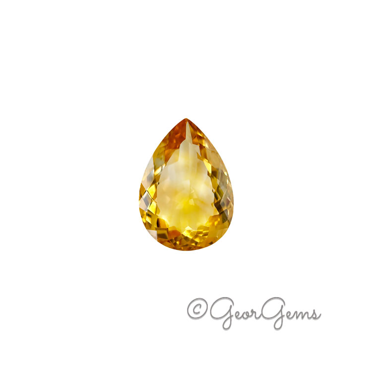25723 20.06ct Citrine - Pear Shape - Image 1