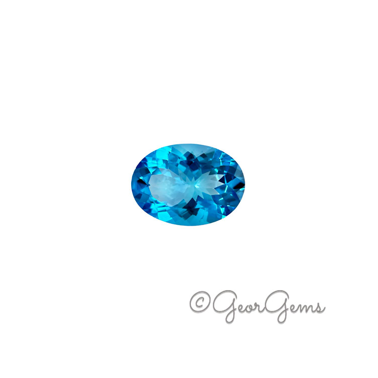 25728 11.49ct Swiss Blue Topaz - Oval