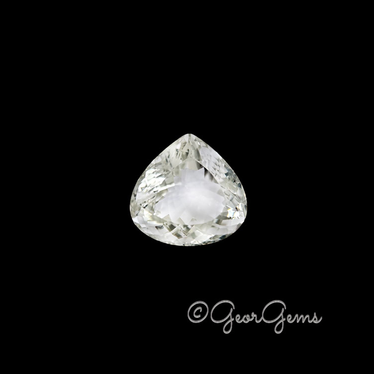 25767 60.58ct White Quartz - Pear Shape