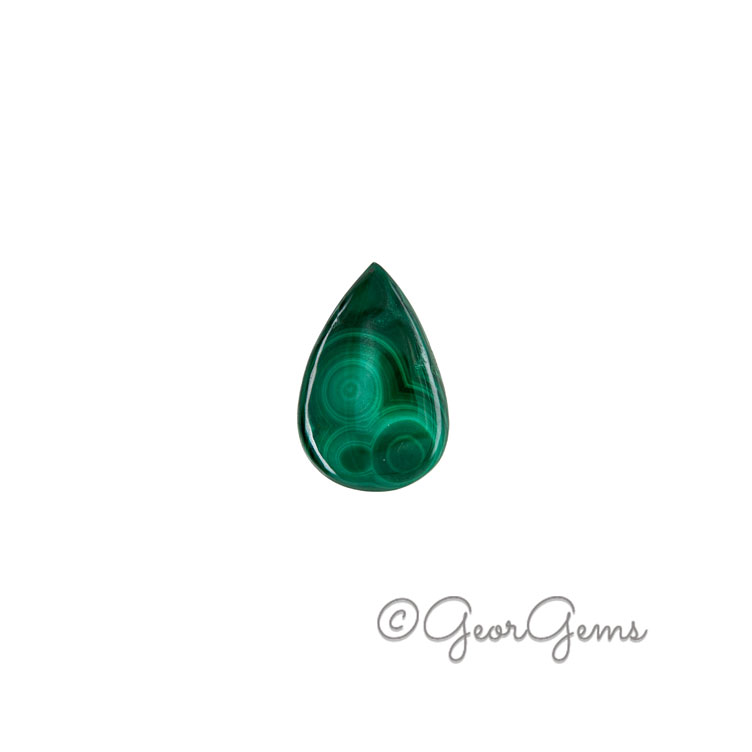 25792 32.14ct Malachite - Pear Cabochon