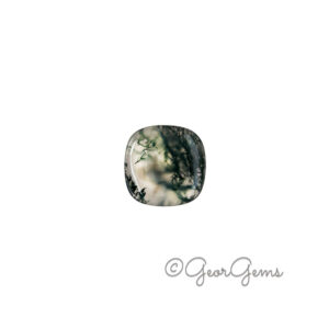 3.94ct Moss Agate - Square Cushion Cabochon