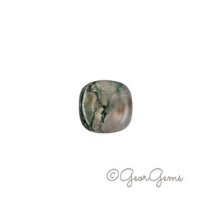 3.92ct Moss Agate - Square Cushion Cabochon