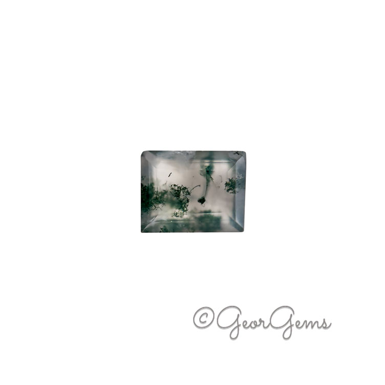 26009 2.61ct Moss Agate - Rectangular Step Cut