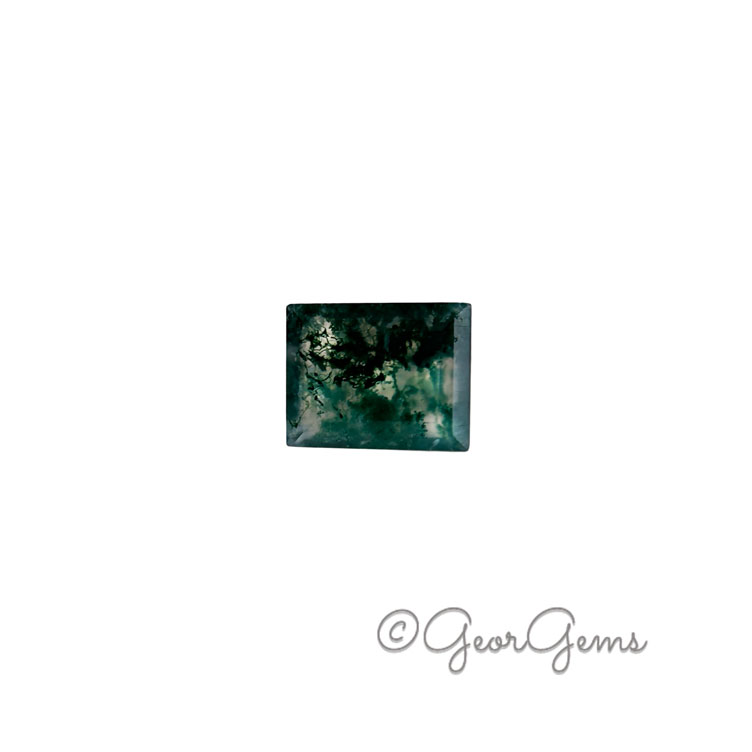 26012 2.83ct Moss Agate - Rectangular Step Cut