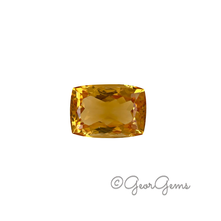 26740 24.66ct Citrine - Rectangular Cushion