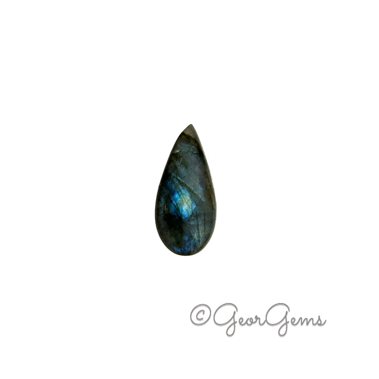 27025 23.72ct Labradorite - Pear Shape Cabochon