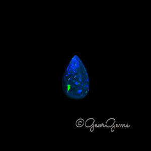 2.64ct Dark Blue Opal - Pear Cabochon