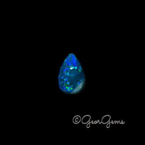 5.43ct Dark Blue Opal - Pear Cabochon