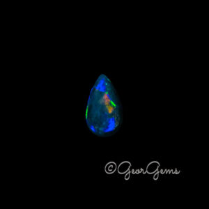 4.88ct Dark Blue Opal - Pear Cabochon