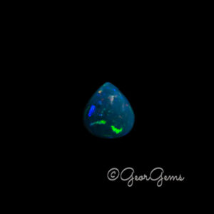 4.16ct Dark Blue Opal - Pear Cabochon
