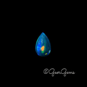 1.84ct Dark Blue Opal - Pear Cabochon