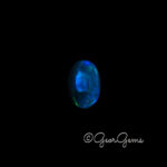 3.16ct Dark Blue Opal - Oval Cabochon
