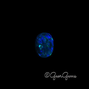 3.05ct Dark Blue Opal - Oval Cabochon