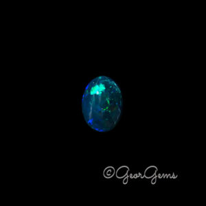 5.49ct Dark Blue Opal - Oval Cabochon