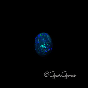 3.89ct Dark Blue Opal - Oval Cabochon