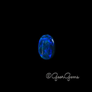 4.10ct Dark Blue Opal - Oval Cabochon