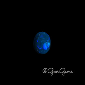 4.18ct Dark Blue Opal - Oval Cabochon