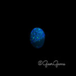 3.73ct Dark Blue Opal - Oval Cabochon