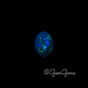 4.61ct Dark Blue Opal - Oval Cabochon