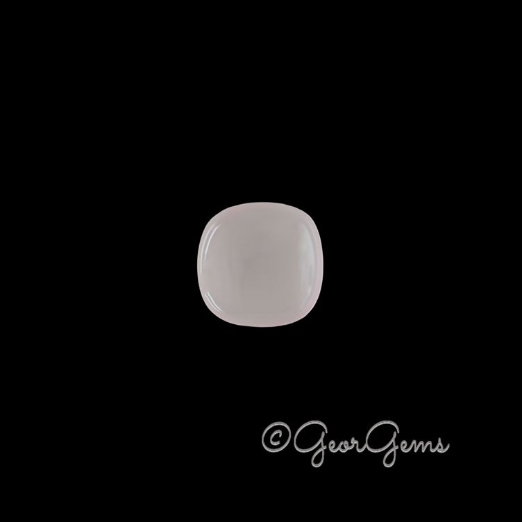 26980 6.57ct Rose Quartz - Square Cushion Cabochon