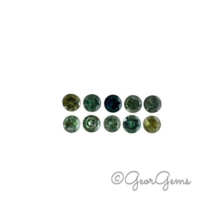 26323 0.86tcw Mixed Sapphire parcel - Round