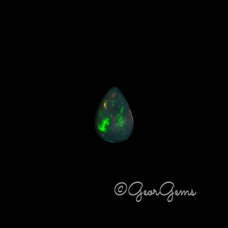 26386 2.34ct Black Opal - Pear Shape Cabochon