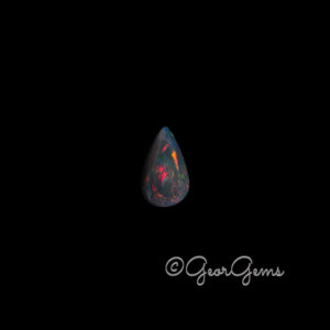 2.38ct Black Opal - Pear Shape Cabochon